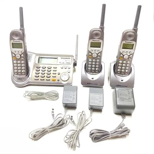 Panasonic KX-TG5100M 5.8GHz Expandable Cordless Phone Platinum Series 3 Handsets - Zdjęcie 1 z 13