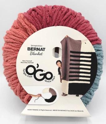 Yarnspirations Bernat Blanket O Go #6 Super Bulky Yarn, Winter Berry 10.5oz 300g - Image 1 of 4