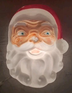 Vintage General Foam Plastics 25 Inch Santa Face Lighted Blow Mold - Rare - Picture 1 of 6