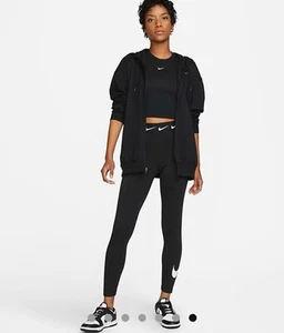 Nike Sportswear Women's XL Oversized Full Zip Hoodie Black DM6415-010 - Picture 1 of 6