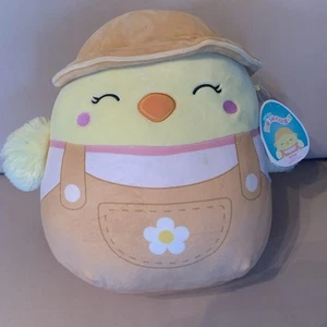 Squishmallows 12" Aimee the Chick Easter 2022 Overalls Hat Gardener KellyToy NWT - Photo 1 sur 12