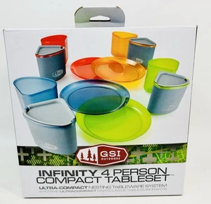 GSI Infinity 4-Personen Nesting Compact Tisch Set Outdoor Camping BPA frei NEU - Bild 1 von 7