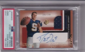 Drew Brees 2001 Upper Deck SPX Jersey Autograph Rookie RC #106/250 - PSA 9 Mint - Bild 1 von 2