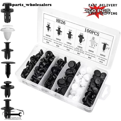 Kit de sujetador de fijación 100X para Toyota parachoques guardabarros forro empuje clips de retención Foto 1 de 4