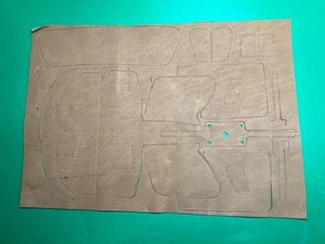 POCHER 1/8 K73 ALFA SPIDER LEATHER UPHOLSTERY SHEET FAIR TO GOOD CONDITION - Picture 1 of 1