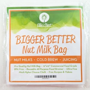 Ellie’s Best Nut Milk Bag 12x12 Reusable Pro Quality Strainer Filter Bag - NEW - Picture 1 of 2