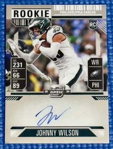 Johnny Wilson 2024 Panini Contenders Optic Rookie Ticket Auto RC Eagles #133 - Picture 1 of 2