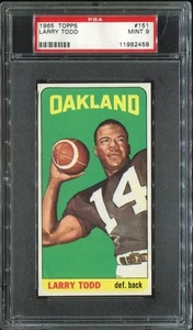 1965 Topps #151 Larry Todd RC PSA 9 Oakland Raiders Arizona State University - Foto 1 di 1