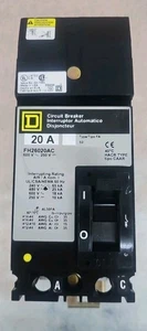 SQUARE D FH26020AC FH I-LINE 2 POLE 20 AMP 480v AC PHASES CIRCUIT BREAKER  - Picture 1 of 4