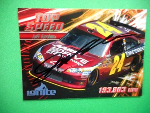 Jeff Gordon signed 2012 PP IGNITE #24 DTEH Chevy TOP SPEED Nascar Card #56 W/COA - Picture 1 of 3