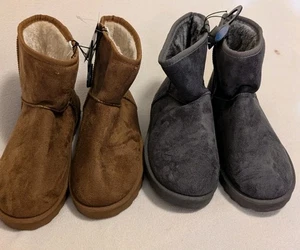 Atmosphere Women's Boots (Fuggs) Two Pairs Brown And Grey Size 9 N19 - Picture 1 of 4