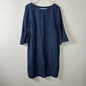 Talbots Denim Dress Women’s 12 100% Cotton Country Classic Western Cowgirl - Picture 1 of 5