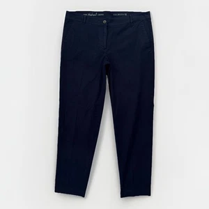 Talbots The Weekend Chino Pants Size 12 Navy Blue Stretch Tapered Ankle Mid Rise - Picture 1 of 10