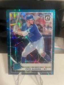 2019 Panini Donruss Optic Pete Alonso Rated Rookie Teal Velocity (5/35) Mets - Picture 1 of 2