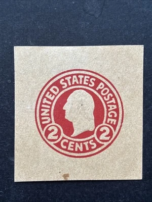 56391 US Stamped Envelope U431 2c 1916 Cut Square Carmine on Oriental Buff SP* - Image 1 of 2