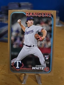 2024 Topps Series 1 Owen White Rookie Gold Border **0009/2024** Texas Rangers - Bild 1 von 2