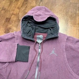 Nike Air Jordan Shield Full-Zip Tech Hoodie Jacket Maroon $200 809486-642 Sz L - Picture 1 of 7