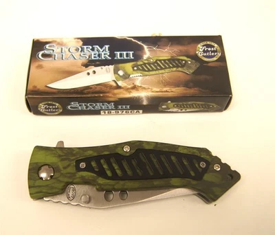 Cuchillo plegable táctico FROST CUTLERY Storm Chaser III verde camuflaje 18-976CA Foto 1 de 4