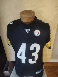 Troy Polamulu #43 Pittsburgh Steelers Reebok Black Youth L 14-16 Football Jersey - Picture 1 of 7