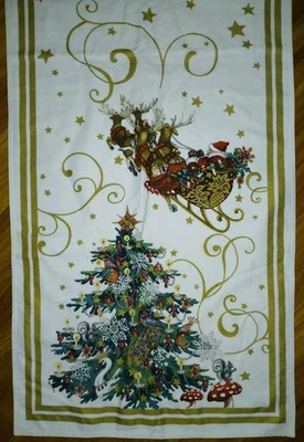 Corredor de mesa Williams Sonoma 'Twas the Night Before Christmas 20" x 108" usado en excelente estado  Foto 1 de 4