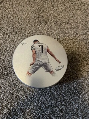 Caixa comemorativa de futebol 5 peças Ronaldo com cartão pulseiras etiqueta pescoço e corrente - Imagem 1 de 4