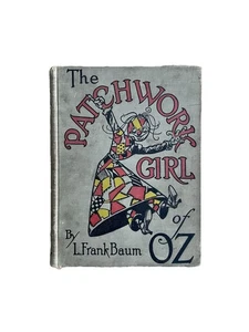 The Patchwork Girl of Oz by L. Frank Baum c1913 Hardcover Later Print 1920s Grey - Bild 1 von 24