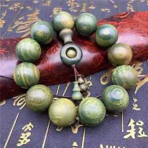 20mm 12 Perlen Armband Grün Sandelholz Agarwood Unisex Buddhistisch Gebetsschmuck - Bild 1 von 6