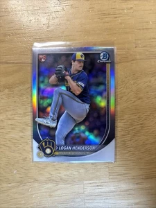 2025 Bowman Chrome 92 Logan Henderson Red Rookie Redemption RC - Picture 1 of 2