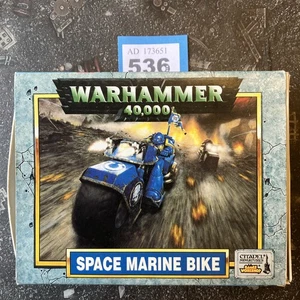 Warhammer 40k Space Marine Bike Plastica Boxata 2° Edizione Fuori Produzione - Foto 1 di 5