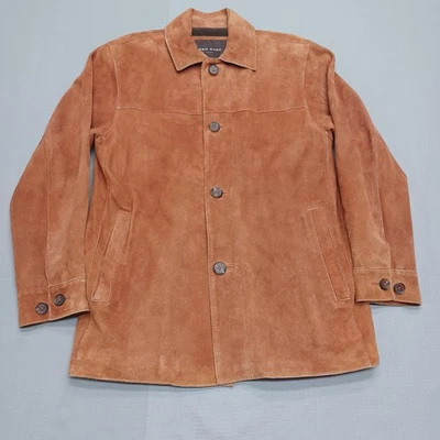Andrew Marc Jacket Mens Small Suede Leather Button Up Classic Coat Outerwear - Image 1 of 4