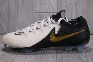 Nike Phantom GX II Elite FG Soccer Cleats Mens SZ 6 White Black Gold FJ2559-100 - Picture 1 of 6