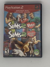 Sony PlayStation 2 PS2 The Sims 2 Pets Greatest Hits Complete CIB w/Box,Manual