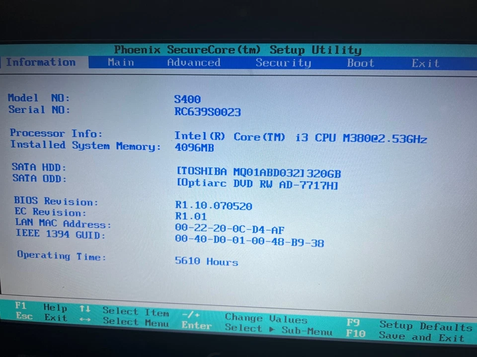 14" GETAC S400 Rugged Laptop I3 CPU 4GB RAM 320G HDD,fullyworking, with Docking - Image 1 of 4