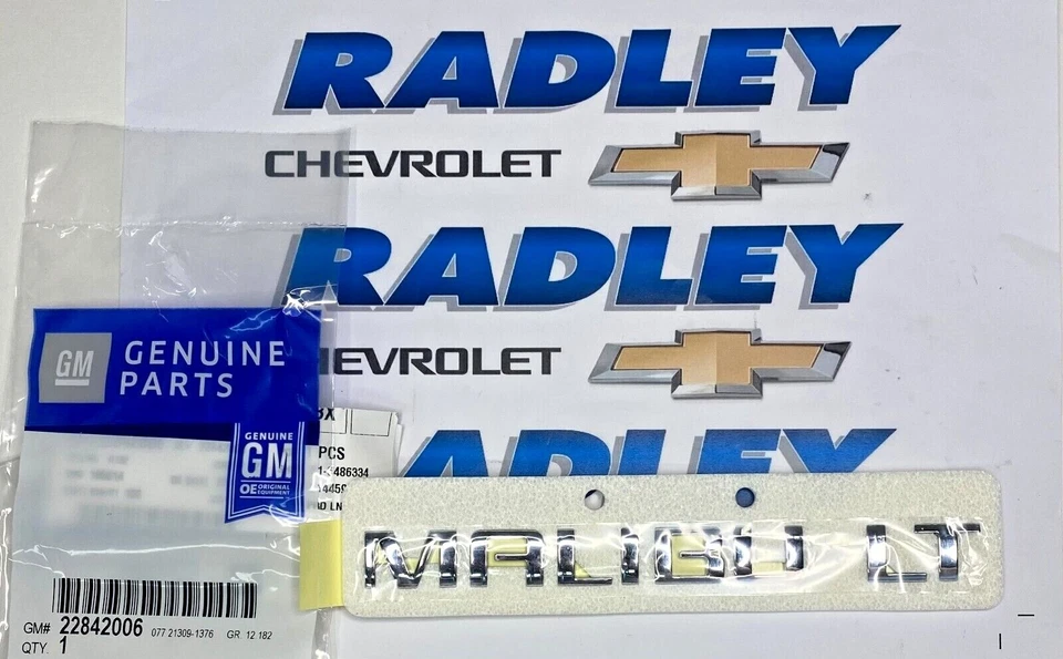 NUEVO GM OEM 10-16 CHEVROLET MALIBU TAPA MALETERO - EMBLEMA PLACA DE IDENTIFICACIÓN GMC 22842006 Foto 1 de 1