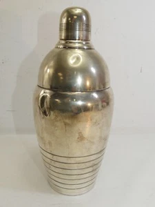 (ref288CP) Unusual art deco silver plated cocktail shaker J.Denayer - Picture 1 of 8