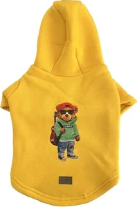 BALP Pet Atelier Cozy Yellow Sweatshirt with Teddy Print for Dogs and Cats - Picture 1 of 4