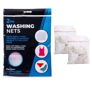 Washing Machine Mesh Net Bags Laundry Bag Large Thickened Wash Bags Reusable 2PK - Picture 1 of 6