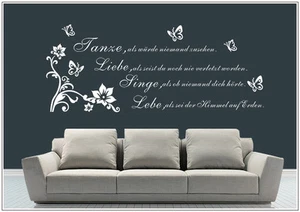 WandTattoo WandSpruch Spruch Zitat " Tanze als würde niemand zusehen..." Wzt59 - Picture 1 of 3