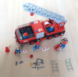 Playmobil 3525 Firemen Truck With Old Single Klicky Rescue Geobra 1981 - Imagen 1 de 4