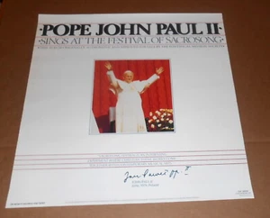 Papst Johannes Paul II. singt beim Sacrosongfest 1979 Original Poster 24x24 - Bild 1 von 3