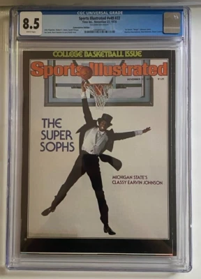 Sports Illustrated Magic Johnson 1978 CGC 8,5 novato sin etiqueta mejor calificado Foto 1 de 4