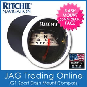RITCHIE SPORT WHITE X23 DASH MOUNT COMPASS - Marine Boat RV Instrument Panel - Bild 1 von 4