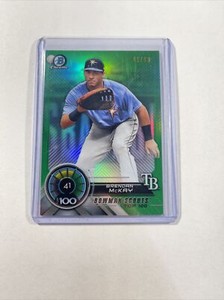 2018 Bowman Chrome Brendan McKay Bowman Scouts Top 100 #41 Green Refractor #/99