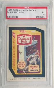 PAQUETES LOCOS Topps® 1975 raros - ""pato y esconde"" - PSA 5 - Imagen 1 de 1