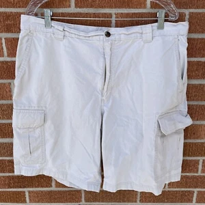 LL Bean Cargo Shorts Mens 38 Khaki Cotton Natural Fit Outdoor Hiking Travel - Picture 1 of 9