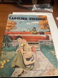 North Carolina Football Program Tar Heels UNC vs  Virginia 1957 - Picture 1 of 3
