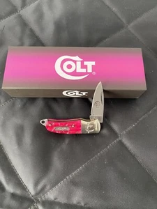 RARE COLT CT720 Pink Lady Pocket Knife Stag Bone Handles See Description - Picture 1 of 4