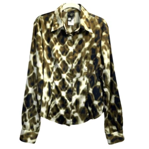 Roberto Cavalli abstract print button up shirt blouse Size 46IT US L designer ju - Picture 1 of 9