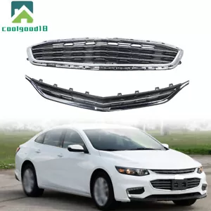 For 16-18 Chevrolet Malibu Replacement Front Grille Upper+Lower Chrome Plastic - Bild 1 von 15