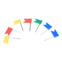 100x MultiColour Translucent Assort Push Pin Drawing Cork Board Office Decor C❤